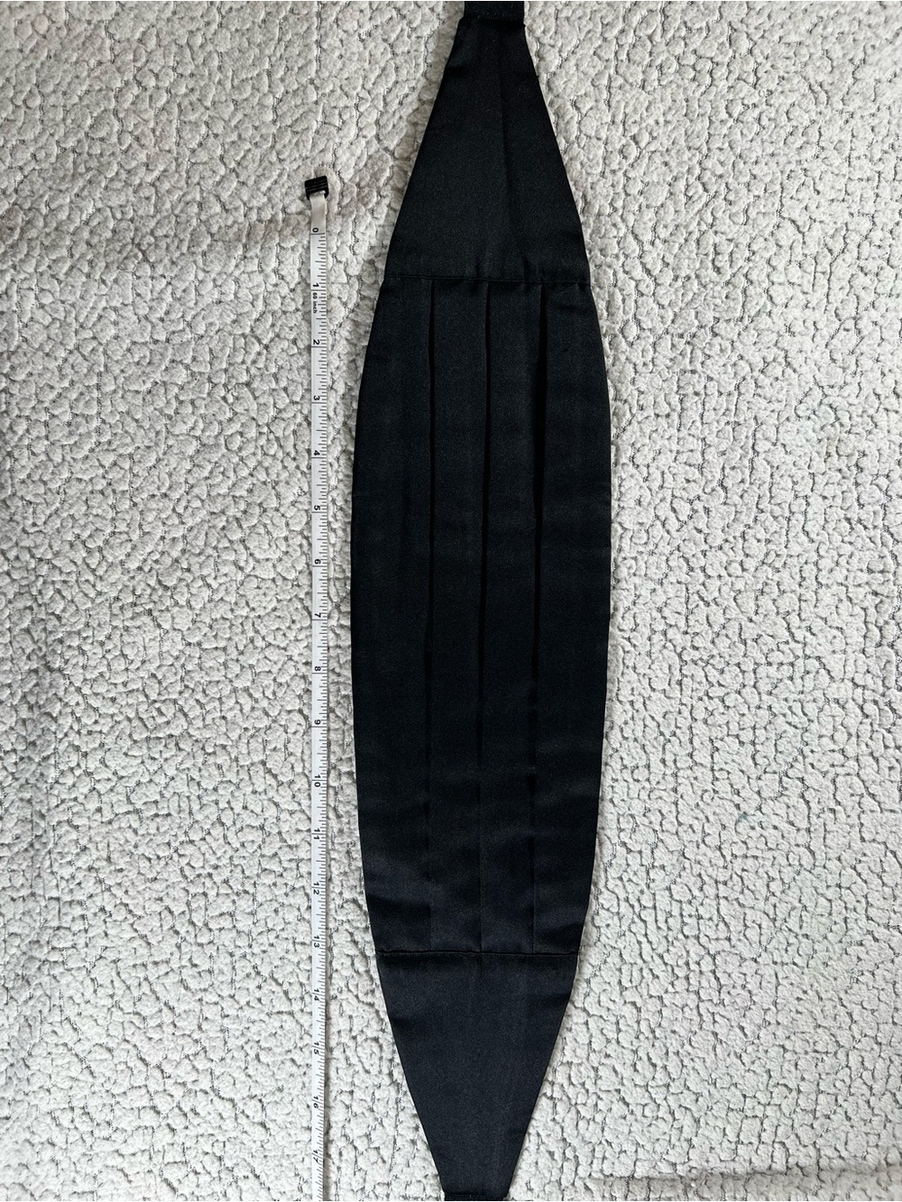 Classic Black Satin Cummerbund